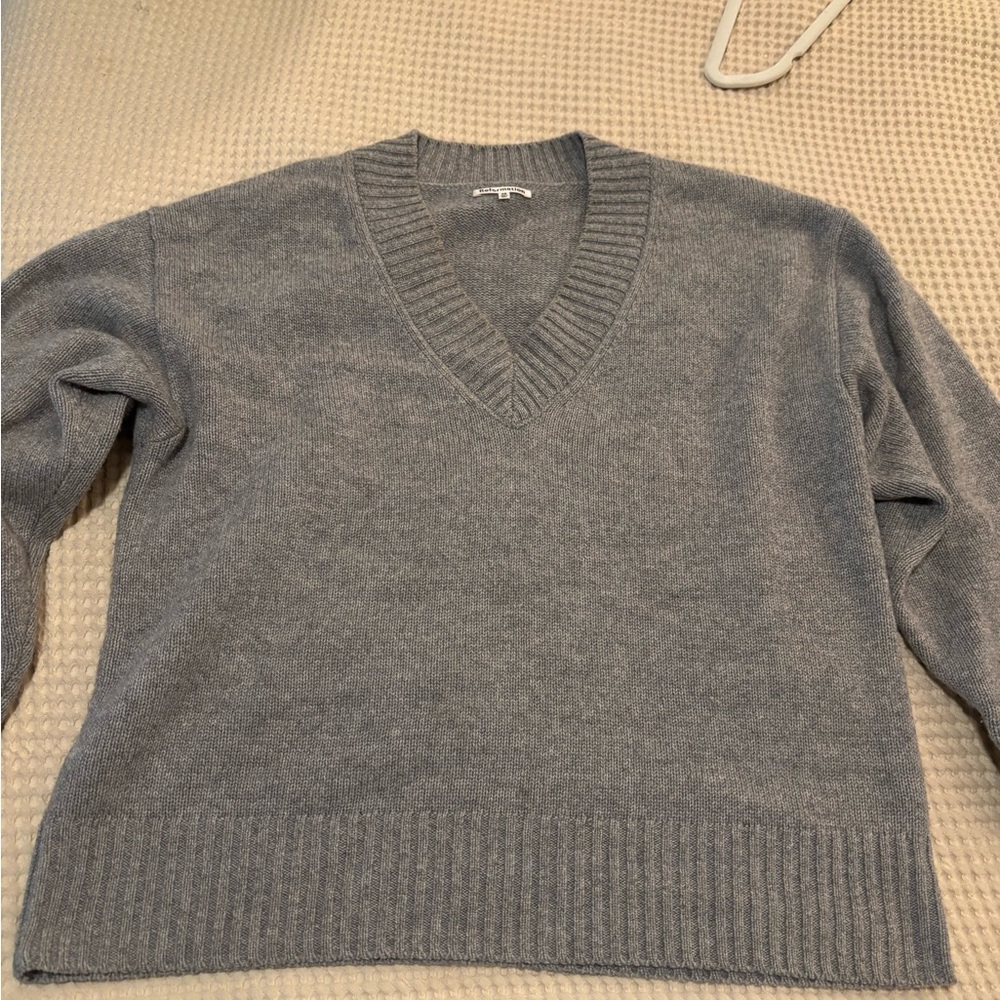 Reformation oversized cashmere v neck sweater